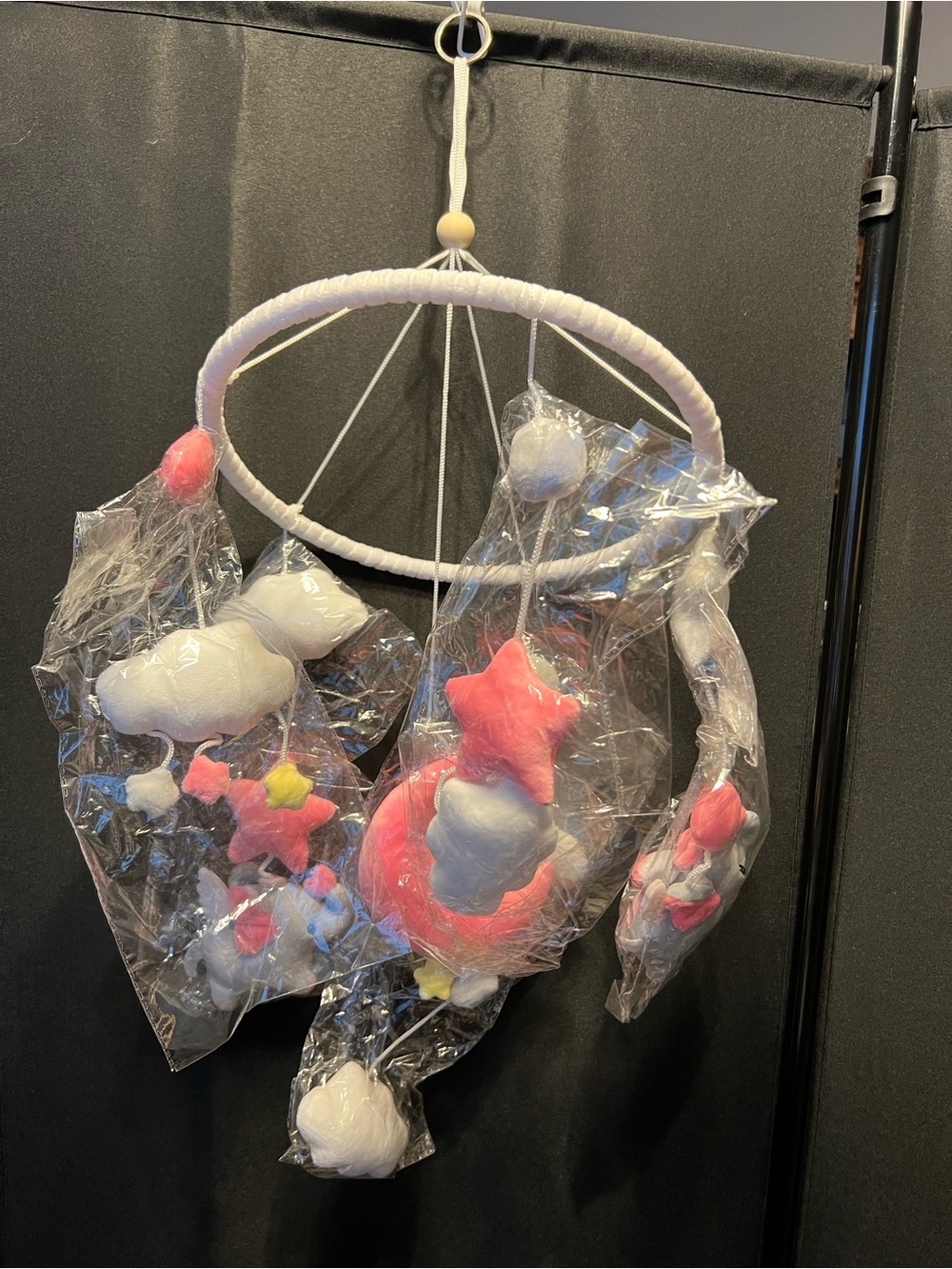 NWT Pink and White Cloud & Star Hanging Mobile